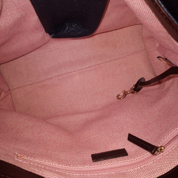 Dooney & Bourke Dark Blue and Brown Hobo Bag - Picture 8 of 9